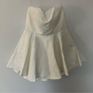 Windsor White Textured Strapless Dress